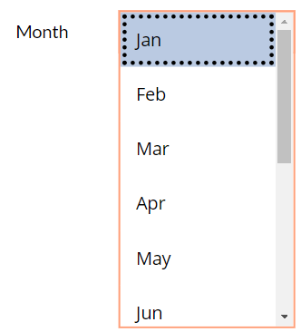Month Combobox