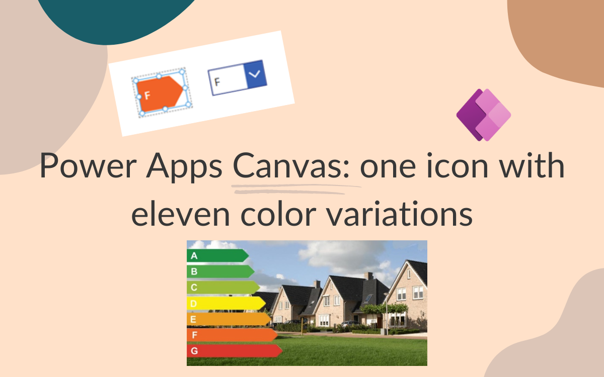 Power Apps Canvas: one icon with eleven color variations