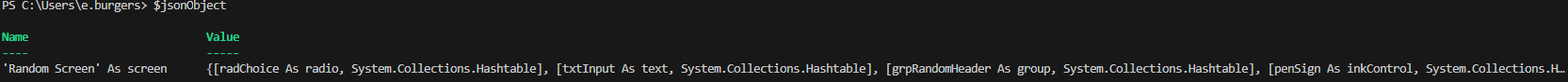 JSON object