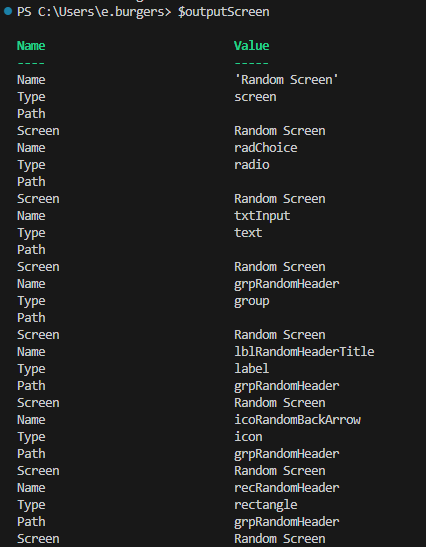 outputscreen