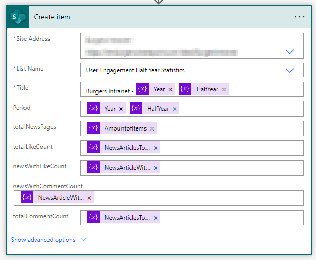 SharePoint list create item