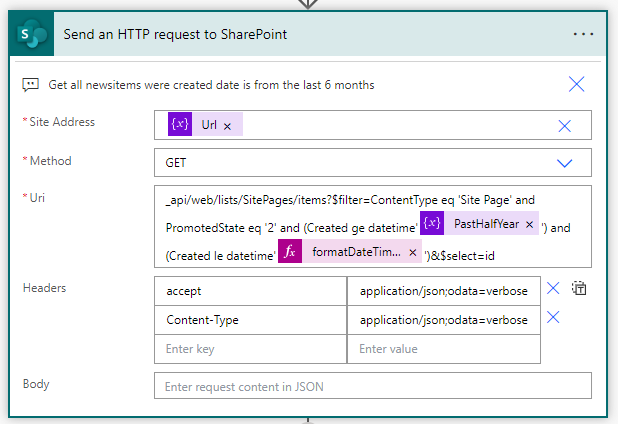 HTTP get newsitems