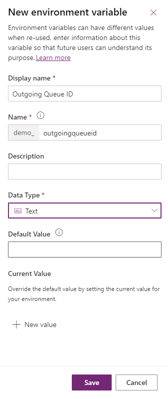 Environment variable