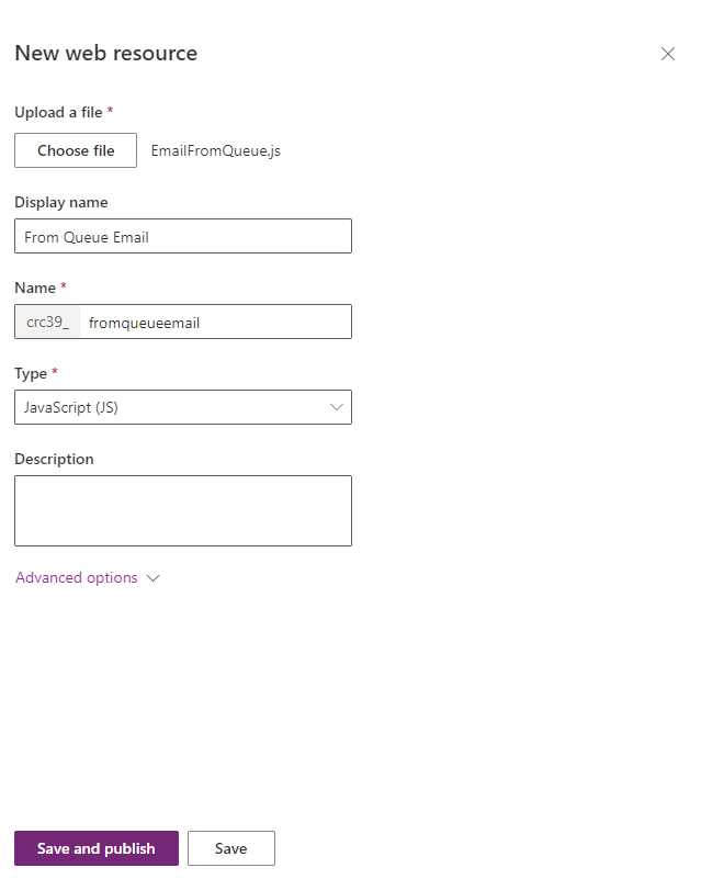 Upload JavaScript