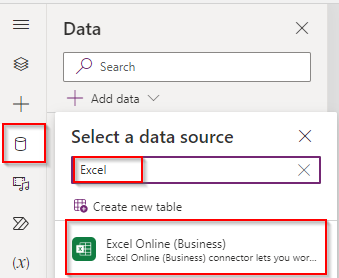 Select data source