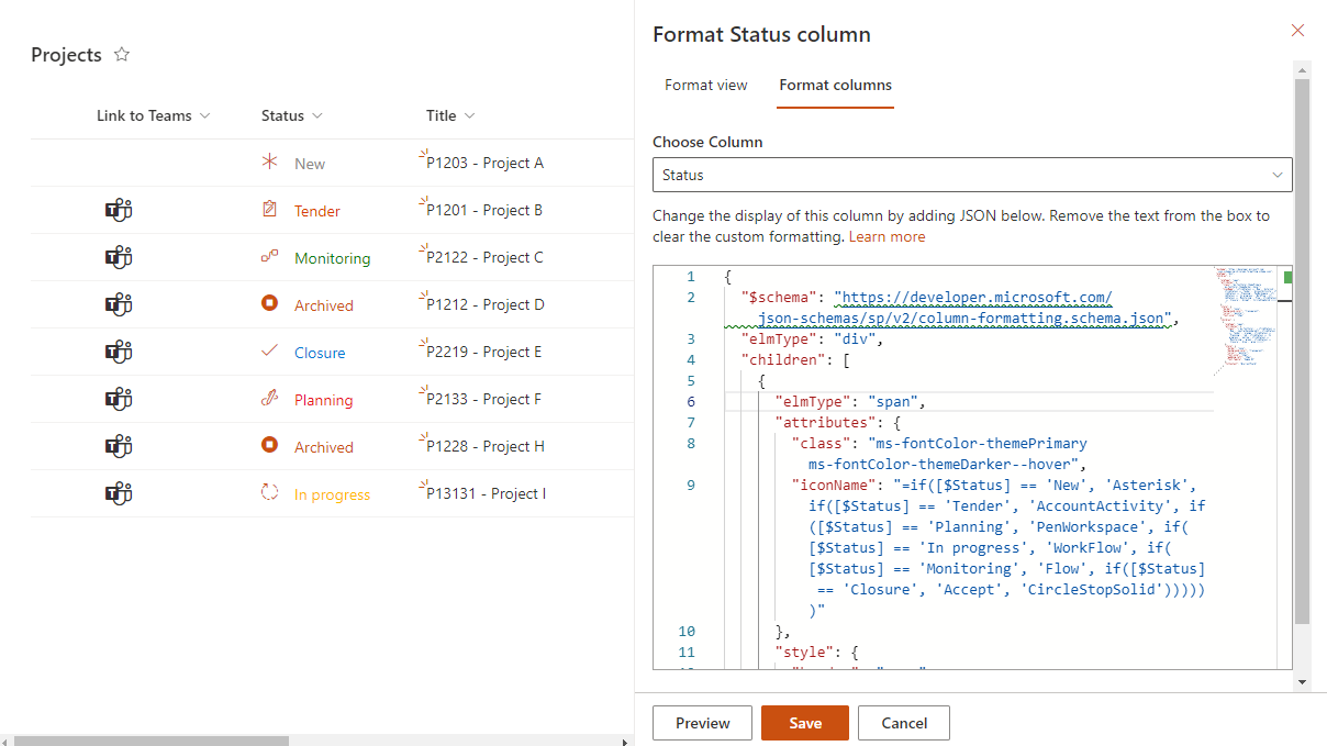 Formatting