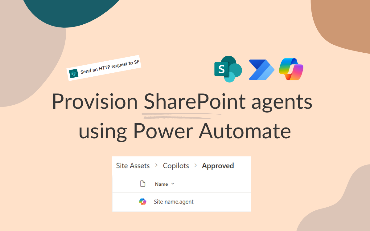 Provision SharePoint agents using Power Automate