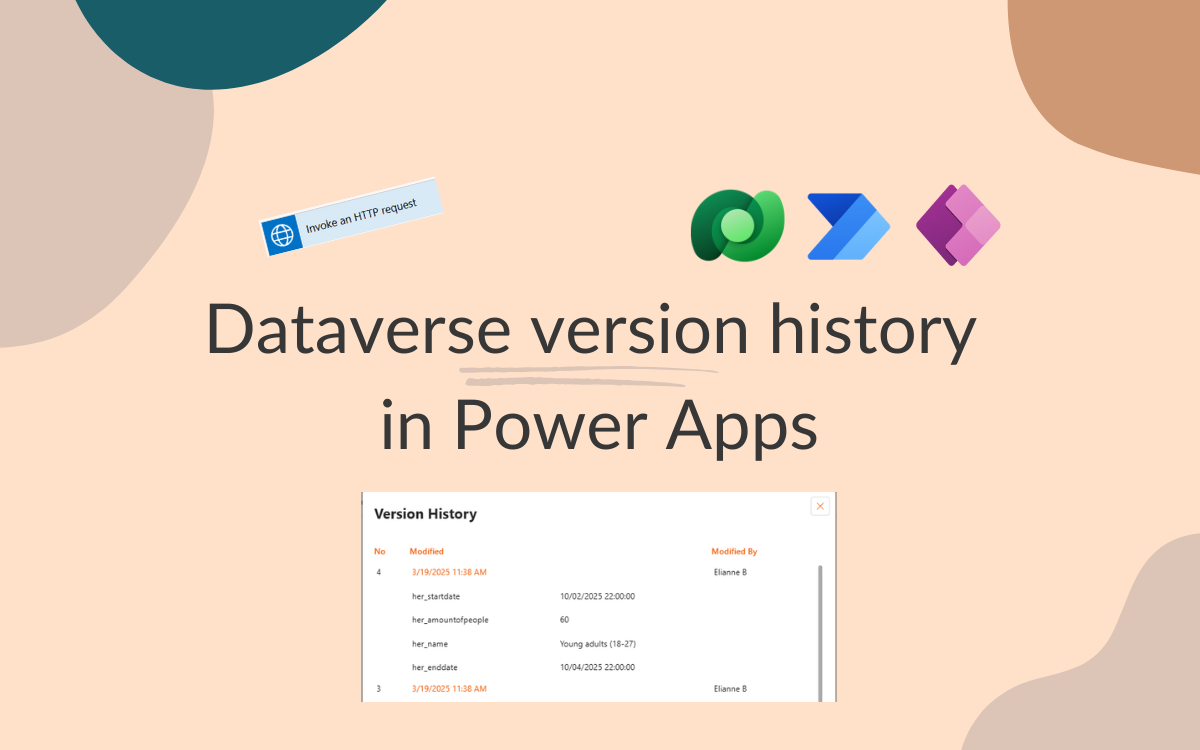 Display the version history of Dataverse records in Power Apps